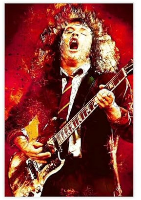 KBGDFSDF Angus Young Poster (2) Leinwand-Poster, Wandkunstdruck, Bild, Gemälde, 30 x 45 cm