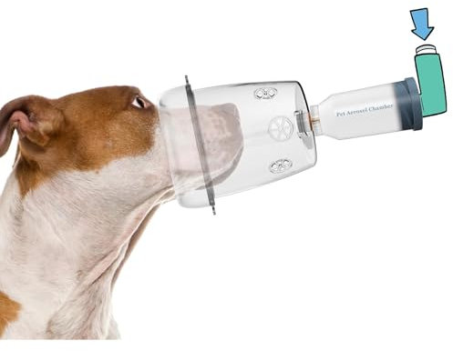 FURGUARD Inhalator-Abstandshalter für große Hunde, Haustier-Aerosolkammer mit Silikon-Hundemaske für große Hunde, für Erste Hilfe zu Hause oder im Freien (L)