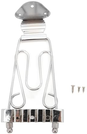 Prime de guitare à 6 étages Prime de guitare Prime de pont de la hauteur des vis Réglage de la hauteur du pont de pont à cadre ouvert pour archtop jazz guitare basse matériau (Argent)