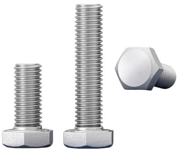 Edelstahlschrauben, Sechskantschrauben Sechskantschraube, Vollgewinde, Edelstahl 316, glatte Oberfläche, M18 (1 Stück)
