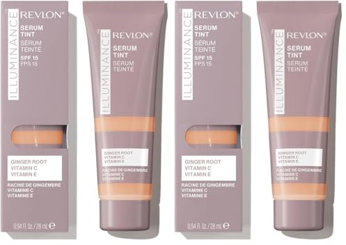 Revlon Illuminance Tinted Serum, Grundierungsserum Triple Hyaluronic Acid, vereinheitlicht den Hautton, hellt auf und spendet Feuchtigkeit für den ganzen Tag, SPF 15, 313 Light Tan, 28 ml