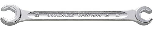 Stahlwille 24 Offene Doppelringschlüssel, abgewinkelt, Open-Ring, 11 x 13 mm, 41081113