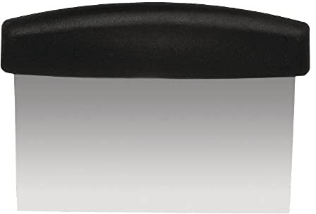 Genware 05-045 Dough Scraper, 150 mm x 75 mm, Black Handle