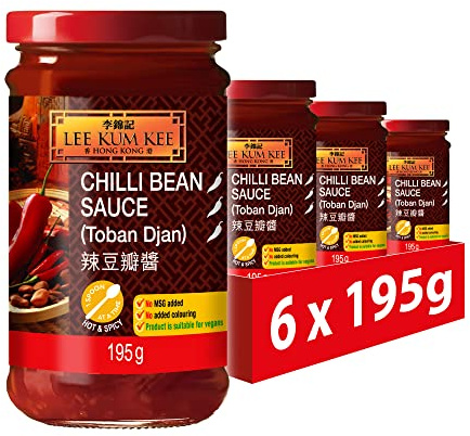 Lee Kum Kee Chilli Bean Sauce, Vegan, 195 g (Pack of 6)