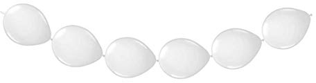 Folat falksson Ballon Girlande Ketten-Ballons Party-Deko Weiss 300x30cm Einh