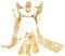 The Christmas Workshop 82050 Tradizionale Top Angelo Albero di Natale, 30 cm, crema/oro