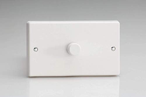 Varilight KQDP601W Leading Edge Dimmer Switch White PVC 600W 1 Gang