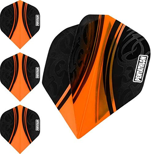 abcdarts Unisex – Erwachsene Pentathlon Tribal Dart Flights, Orange, Klassische EU