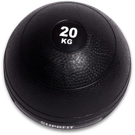 SUPRFIT - Medizinball 20kg - Speziell gummierter Slamball mit griffiger & Rutschfester PVC Oberfläche - Power Ball für Übungen im Schnellkraft- & Kraftausdauertraining ohne zurückprallen vom Boden