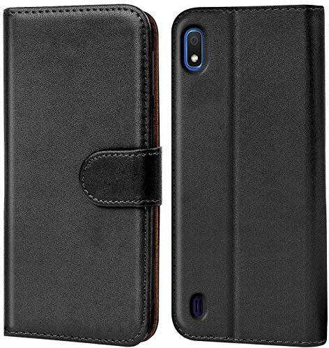 Verco kompatibel mit Samsung Galaxy A10 Hülle, Handyhülle für Galaxy A10 Tasche PU Leder Flip Case Brieftasche - Schwarz