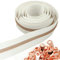 5# Nylon-Reißverschlüsse Meterware 10 Yards Roségold Metallic-Zähne Weißes Klebeband mit 25 Stück Schiebern für DIY Nähen Schneider Handwerk Tasche Leekayer
