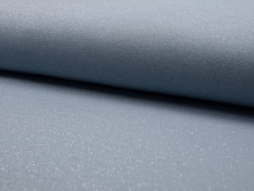 Minerva Crafts, tessuto in spugna di lurex, colore blu, al metro