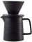 mondays. Pour Over Coffee Maker Set, Premium Ceramic Dripper & Decanter, 1-2 Cup Home Filter Coffee Maker (Black)