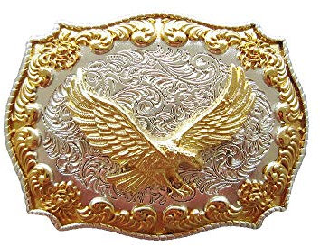 Gürtelschnalle Buckle Gürtelschließe Adler versilbert vergoldet für Wechselgürtel