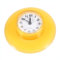 DEWIN Dusche Wanduhr, 8.6cm Mini Cute Badezimmeruhr Küchenspiegel Saug Wanduhr Dusche wasserdichte Quarzuhren Dekoration Gelb