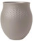 Villeroy & Boch - Manufacture Collier taupe, große Vase Carré, 23 cm, Premium Porzellan, Taupe 10-1687-5511