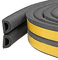 Dichtungsband für Türen, Türdichtung D-Profil Gummidichtung Fensterspalten gegen kalte Zugluft, Lärm (D-Profil Schwarz 12mm (B) x 10mm (D), 6 Meter)