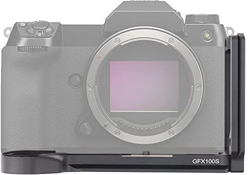 Hersmay L Bracket Platte für GFX100S / GFX50S II, Verstellbarer Schießständer Schnellwechselplatte L Winkel Handgriff für Fujifilm GFX100S GFX50S II Kameragehäuse, kompatibel mit Arca-Swiss Standard
