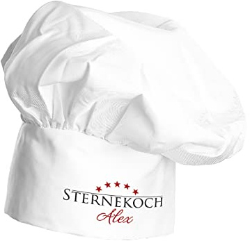 Herz & Heim® Personalisierte Kochmütze für echte Sterneköche und Hobbybäcker