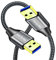 Yeung Qee USB 3.0 A to A Male Cable 2M, SuperSpeed Braided USB A Male to Male Data Cable Double End USB Cord Connector for Hard Drive Enclosures, DVD Player, Laptop Cooler (2M/6FT)