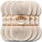 Hobby YARN Alize 5x 100g Angora Gold Türkische Premium Wolle Dünne Mohair aus Schurwolle Babywolle als Strickgarn Handstrickgarn Einfarbig Uni Yarn (Beige Melange | 152)