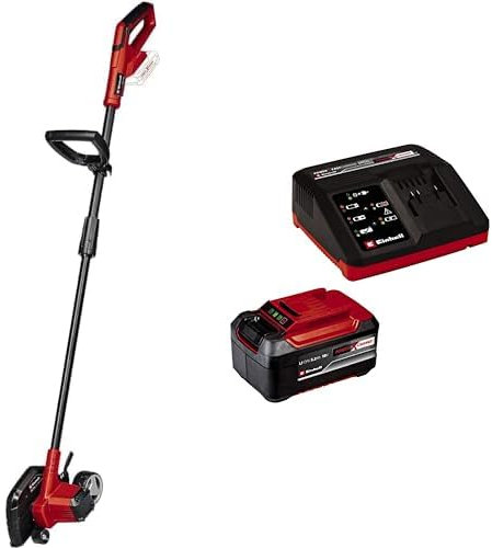 Einhell Dresse-Bordure sans Fil GE-Le 18/190 Li-Solo Power X-Change (li-ION, 18 V, réglage de la Profondeur à 3 Niveaux, Manche démontable, revêtement Souple Softgrip) avec Chargeur et Batterie 5,2Ah
