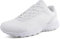 Knixmax Outdoor Wide Fit Trainers for Men Women Classic Running Shoes Athletic Gym Sneakers Lightweight Breathable Comfortable Unisex White UK5-EU38