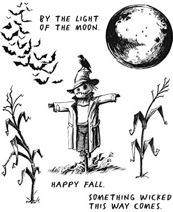 Tim Holtz Cling Stamps 7X8.5-The Scarecrow
