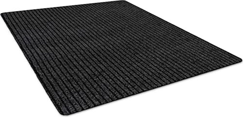 Schmutzfangmatte Mischa – Fußmatte Türmatte für Innen & Außen | rutschfest & pflegeleicht Flur, Eingang, Balkon, Gewerbe Mischa Schwarz 90x150cm