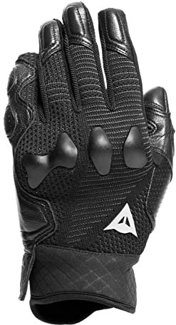 DAINESE - Unruly Woman Ergo-Tek Gloves, Guanti Moto da Donna, Tessuto Senza Cuciture, Rinforzi in Pelle, Protezione Nocche, Touch Screen, Nero/Antracite, S
