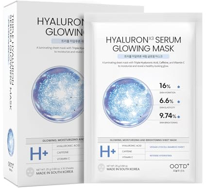 #OOTD Glow Sheet Mask mit Triple-Hyaluronsäure – Intensive Feuchtigkeit und Strahlkraft, hinterlässt die Haut in wenigen Minuten frisch, strahlend und geschmeidig.