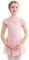 Aiseyi Ballettkleidung Mädchen Ballettkleid Kurzarm Ballett Trikot Baumwolle Ballett Tutu Ballettanzug Balettkleider Tanzkleid