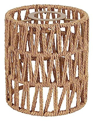 4x Boho Rattan Lampenschirm Hängelampe Stehlampe Papierlampenschirm Pendelleuchtenschirm Korblampen Hängend Laterne Tischleuchte Ersatzschirm Zubehör für Tischlampe Hängeleuchten Deckenlampe