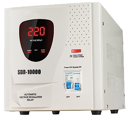 Voltage Stabilizer,automatic Voltage Regulator 220V Regulator Protector Single Phase Home Use AC Stabilized Power Supply for Refrigerator Computer TV,10KW