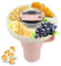 Gehanico Snack Bowl Cup Snack & Drink Becher Reisebecher Thermobecher 4 Fäche Bpa-Frei Wiederverwendbar Snackbeche für Snacks Popcorn und Nüsse Verwendet Werden (Weiß)