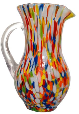 Gocce di Murano Jarra Buvette de 750 ml fabricada en Italia de vidrio soplado. Trabajados según la tradición de los artesanos de Murano, jarra de mesa elegante