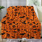 Kuscheldecke Flauschig Halloween, Decke Fleecedecke 130x160 Orange, Flanell Sofadecke Blanket Kleine, Wolldecke Wohndecke Schlafdecke Winter Warm Weich, Deko Decken für Couch Bed