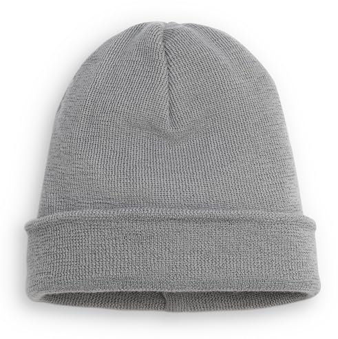 Ehrenkind® Strickmütze für Kinder | aus feinster Merino Schurwolle | Grau | Made in Germany | Unisex | Mütze Kinder | Mütze Jungen und Mädchen | Beanie | Ideal im Herbst und Winter