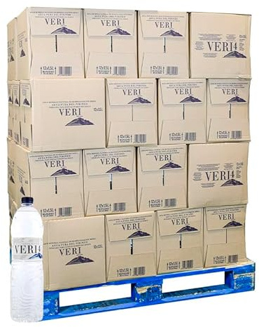 Agua mineral Veri 1.5 litros palet 36 cajas de 12 botellas