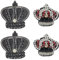 WEBEEDY 2 Stile Kronen-Perlen-Patches Kristall-Strasssteine Zum Aufnähen Applikationen Imperiales König-Königin-Abzeichen Dekorative Patches Für Kleid, Hut, Rucksack, Tasche, Jacken, Jeans, Kleidung
