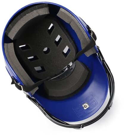 Toddmomy Baseball Helm Schutzvisier Mit Metall-gesichtsschutzrahmen Leichter Abs-Helm Mit Belüftung Stoßdämpfend Und Langlebig Blauer Schutz Für Outdoor-Sportarten Wie Baseball Und Rennspie