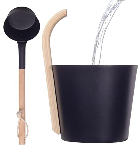 Seau En Aluminium Pour Sauna 7L Ensemble De Seaux De Sauna Aluminium, Accessoires De Sauna Pour Sauna Spa, Ne Se Décolore Pas,