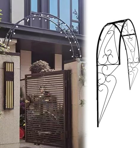 Arche de jardin murale extérieure, arche de roses semi-circulaire, pour jardins, balcons, fenêtres, portes, vignes, pots de fleurs, treillis, support de plantes pour roses, concombres ( Size : 147*150