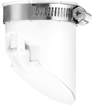 sourcing map Preventore di riflusso delle fognature in PVC, nucleo antiodore per tubo orizzontale OD da 50 mm/2 pollici nei serbatoi di fogna, bianco