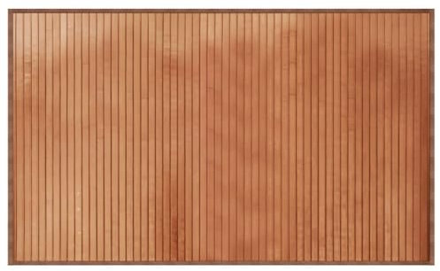 vidaXL Teppich, Bambusteppich Rechteckig, Bambusmatte rutschfest für Wohnzimmer, Läufer Küchenteppich Flurteppich, Modern, Braun 60x100cm Bambus