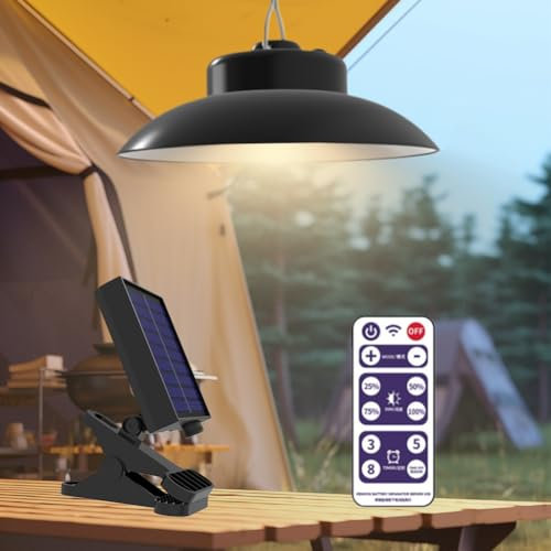 HTU Garden Lights for Parasol,Solar Garden Lights Umbrella Pole Light with Remote Control Solar Lights Outdoor Garden for Patio Garden Pool Ornaments Hanging Beach Parasol Umbrella, Warm