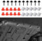 deemars Schraube der unteren Motorabdeckung, Motor-Spritzschutz-Hardware-Schraube, 90674-TY2-A01 Kühler-Motor-Zugangsabdeckungsstift und 90105-TBA-A00 Schraube der unteren Abdeckung (10Sätze)
