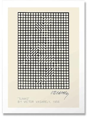 SGFGAD FHYWQ Berühmte Victor Vasarely Poster Ästhetische Wandkunst Minimalistische Leinwandmalerei Victor Vasarely Drucke Für Raum Wohnkultur Bilder 50x70cm Kein Rahmen