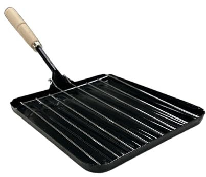 Sartén Tostadora Parrilla Arepera Asadora, Multifuncional para Gas, Vitro, Ideal para Camping, campers y Autocaravanas (Cuadrada)