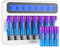 Rechargeable AAA Lithium Batteries, 1100mWh High Capacity with 8-Slot LCD Battery Charger,3H Fast Charging, 1500 Cycles, Suitable for Game Consoles, Remote Control (12 PCS)